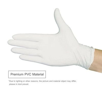 100-Piece Disposable PVC Powder Free Gloves For Home Restaurant Kitchen Catering Food Process Use White 22.00X6.80X12.00cm - Image 3