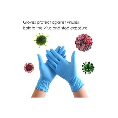 Pack Of 100 Convenient Laboratory Inspection Gloves Blue 22X10X10centimeter - Image 3