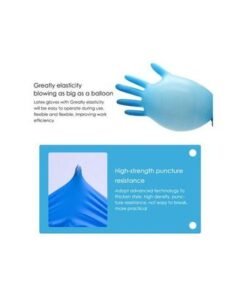 Pack Of 100 Convenient Laboratory Inspection Gloves Blue 22X10X10centimeter