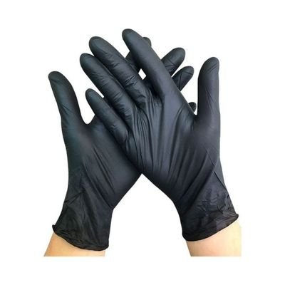 Pair Of 50 Disposable Nitrile Gloves Black - Image 2