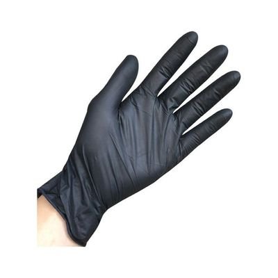 Pair Of 50 Disposable Nitrile Gloves Black - Image 4