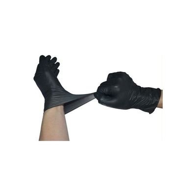 Pair Of 50 Disposable Nitrile Gloves Black - Image 4