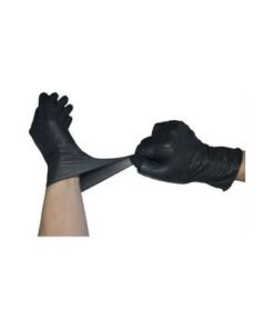Pair Of 50 Disposable Nitrile Gloves Black - Image 3