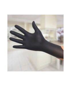 Pair Of 50 Disposable Nitrile Gloves Black - Image 4