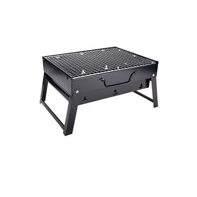 Portable BBQ Charcoal Grill Black 10x46x31cm - Image 2