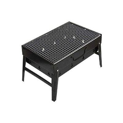 The Portable Alumstel Charcoal Grill For Picnics And Gardens Size 360_105_280 Mm Black 39.6 x 31.4 x 14.2cm