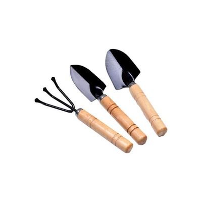 3-Piece Plant Care Gardening Tool Set Black/Beige - Image 3