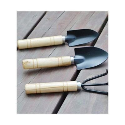 3-Piece Plant Care Gardening Tool Set Black/Beige - Image 4