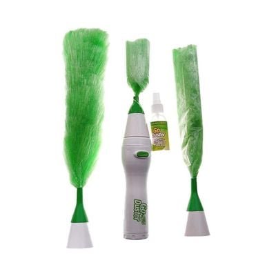 Motorized Go Cleaning Duster With Spray Green/White - Image 2