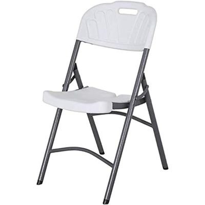 Folding Plastic Dining Chair; Picnic Chair for Festival BBQ Indoor Outdoor Use, White - Image 2