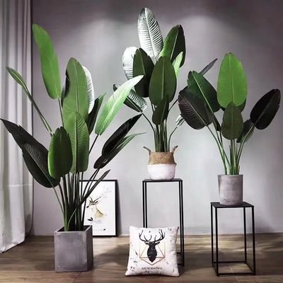 Maple Home Artificial Fake Plant Tree Faux Banana Leaf Indoor Outdoor Home Office Decoration 160cm - Image 2