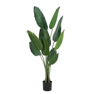 Maple Home Artificial Fake Plant Tree Faux Banana Leaf Indoor Outdoor Home Office Decoration 160cm - Image 4