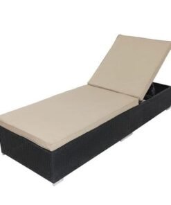 Rattan Sun Lounger with Heat Resistance Cushion for Garden and Pool Outdoor Relaxation Furniture - Image 3