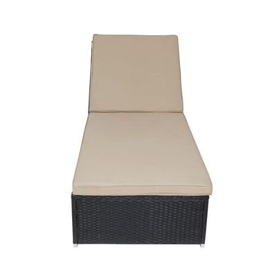 Rattan Sun Lounger with Heat Resistance Cushion for Garden and Pool Outdoor Relaxation Furniture - Image 4