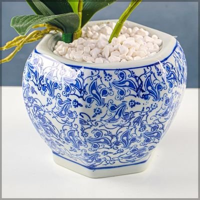 Ceramic Vases for Flower Arrangements and Other Decorations | Modern Ceramic Vases for Home Decor (blue3)