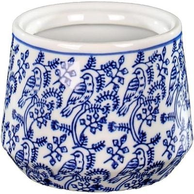Yata Blue Color Printed Ceramic Vases | Home Decor Vases for Flower Arrangements | Decorative Showcase Vases (Blue) - Image 2