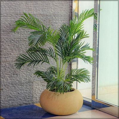 Brown Round Concrete Vase for indoor and Outdor Uses | Round Shape Modern Vases | Flowers or Succulant Pots (Brown) - Image 2