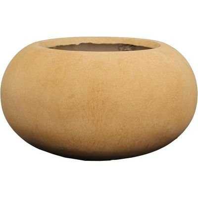 Brown Round Concrete Vase for indoor and Outdor Uses | Round Shape Modern Vases | Flowers or Succulant Pots (Brown) - Image 4
