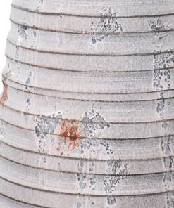 Vintage Design Metal Vase | White Colored Traditional Vases for Flower Arrangements and Showcase Decorations (white large)