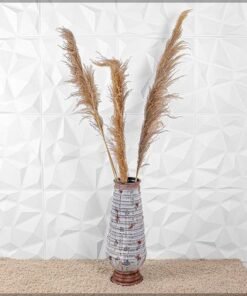 Alternative view of Vintage Design Metal Vase | White Colored Traditional Vases for Flower Arrangements and Showcase Decorations (white medium)