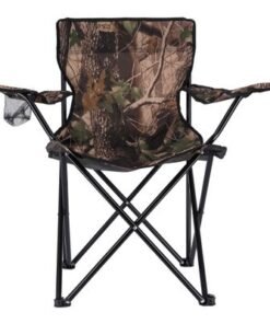 Royalford Camping Chair With Carrying Bag Foldable - Compact Foldable, Heavy Duty Frame | Cup Holder, Storage Pocket | Shoulder Travel Bag, Outdoor, Festival, Beach | 265 lbs Capacity (Military Colour) - Image 5