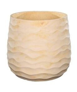 Planter Pot, Ripple Design Concrete Plant Pot with Drainage Hole, Decorative Indoor & Outdoor Flower Pot for Plants & Trees, Lightweight & Weather-Resistant Garden Pot for Home Office (Large) - Image 3