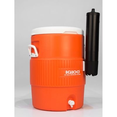 Igloo-10 Gallon Seat Top With Cup Dispenser - Orange - Image 5
