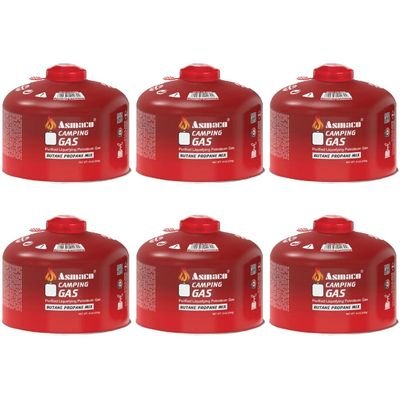 Asmaco Camping Gas Butane Portable Propane Mix - 230G - Set of 06