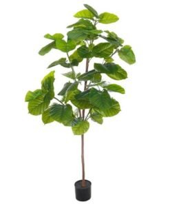 Alternative view of Artificial Fiddle Leaf Fig Tree, Realistic Green Leaves Fake Plants with Pot & Flexible Branches for Custom Arrangement, Long-Lasting & Maintenance-Free Faux Plant for Home Office Decor (190cm)