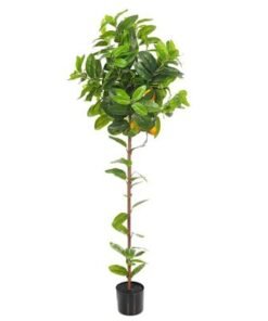 Alternative view of Artificial Lemon Plant, Faux Potted Citrus Tree with Realistic Fruit, Flexible Stem for Easy Arrangement, Maintenance-Free, Waterproof & Odorless Fake Plants for Home Office Event Decor (150cm)
