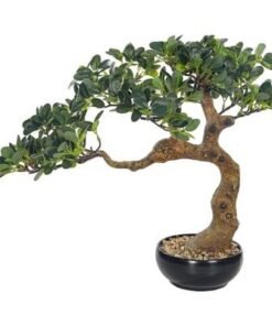 Alternative view of Artificial Bonsai Tree, Lifelike Faux Plants with Round Green Leaves & Pot, Long Lasting & Maintenance-Free Faux Tree, No Watering & Odorless Fake Plants for Home Office Event Decor (50cm)