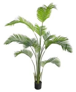Alternative view of Artificial Areca Palm Tree, 6ft Tall Tropical Fake Plants with Pots, Maintenance-Free, Waterproof, UV-Resistant Faux Plants with Green Leaves & Flexible Branches, Ideal for Home, Office, Patio