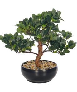 Alternative view of Artificial Bonsai Tree, Lifelike Faux Plants with Round Green Leaves & Pot, Long Lasting & Maintenance-Free Faux Tree, No Watering & Odorless Fake Plants for Home Office Event Decor (30cm)