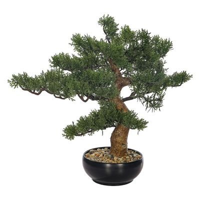Artificial Bonsai Tree, Lifelike Faux Plants with Green Leaves & Pot, Maintenance-Free, No Watering, Long Lasting Faux Tree, Odorless & Waterproof Fake Plants for Event Home Office Decor (40cm) - Image 2