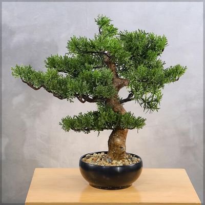Artificial Bonsai Tree, Lifelike Faux Plants with Green Leaves & Pot, Maintenance-Free, No Watering, Long Lasting Faux Tree, Odorless & Waterproof Fake Plants for Event Home Office Decor (40cm) - Image 3