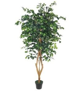 Alternative view of 6.5ft Tall Artificial Ficus Tree, Likelike Faux Plants with Lush Green Leaves, Bendable Stems & Pot, Maintenance-Free, Waterproof & UV Resistant Fake Plants for Home Office Patio & Event Decor