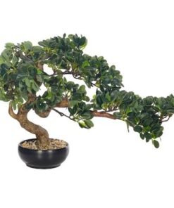 Alternative view of Artificial Bonsai Tree, Lifelike Faux Plants with Round Green Leaves & Pot, Long Lasting & Maintenance-Free Faux Tree, No Watering & Odorless Fake Plants for Home Office Event Decor (60cm)