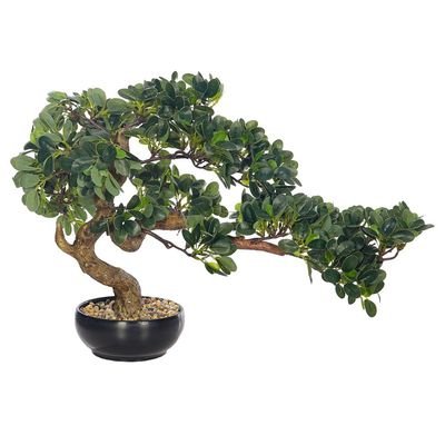 Artificial Bonsai Tree, Lifelike Faux Plants with Round Green Leaves & Pot, Long Lasting & Maintenance-Free Faux Tree, No Watering & Odorless Fake Plants for Home Office Event Decor (60cm) - Image 2