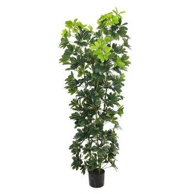Artificial Schefflera Plant, 180cm Tall Faux Plant with Green Leaves, Adjustable Stems & Pot, Indoor/Outdoor Decor, Maintenance-Free & Long-Lasting Fake Plants for Home, Office & Event Decor - Image 2