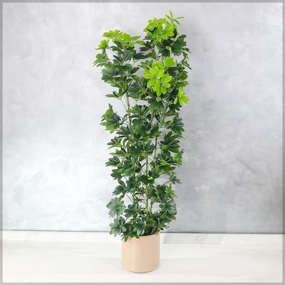 Artificial Schefflera Plant, 180cm Tall Faux Plant with Green Leaves, Adjustable Stems & Pot, Indoor/Outdoor Decor, Maintenance-Free & Long-Lasting Fake Plants for Home, Office & Event Decor - Image 3