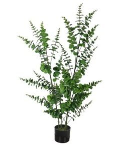 Alternative view of Artificial Eucalyptus Plant, Fake Plants with Realistic Silk Green Leaves & Pot, Long Lasting, Maintenance-Free & UV Resistant Faux Plants for Indoor/Outdoor, Balcony Home Office & Event Decor