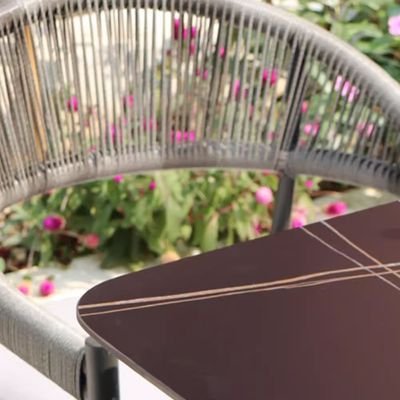 Jeffcoco Furniture Garden Chair,Balcony Chair Grey Arm Chair For Outdoor Lounge Chair Patio Seating - Image 4