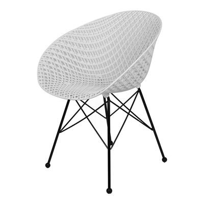Jeffcoco Furniture industrial stylel Chair Modern Design Dining Chair For Home,Restaurant,Office Desk Reading,Coffee Shop,Indoor Outdoor Chair (White) - Image 2