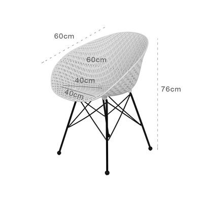 Jeffcoco Furniture industrial stylel Chair Modern Design Dining Chair For Home,Restaurant,Office Desk Reading,Coffee Shop,Indoor Outdoor Chair (White) - Image 3