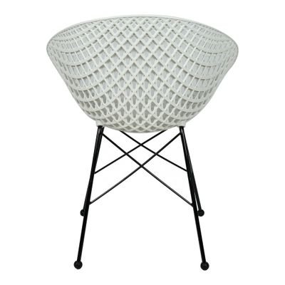 Jeffcoco Furniture industrial stylel Chair Modern Design Dining Chair For Home,Restaurant,Office Desk Reading,Coffee Shop,Indoor Outdoor Chair (White)