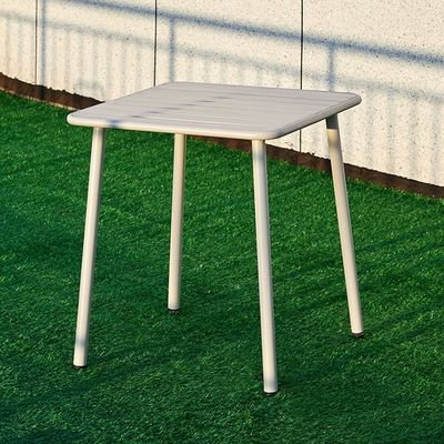 Jeffcoco Furniture Outdoor Metal Table,Water proof,Heat Proof,Balcony Garden BBQ Patio Table(1 PC Grey) - Image 2