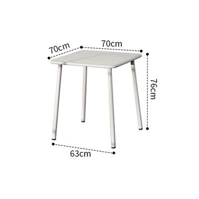 Jeffcoco Furniture Outdoor Metal Table,Water proof,Heat Proof,Balcony Garden BBQ Patio Table(1 PC Grey) - Image 3