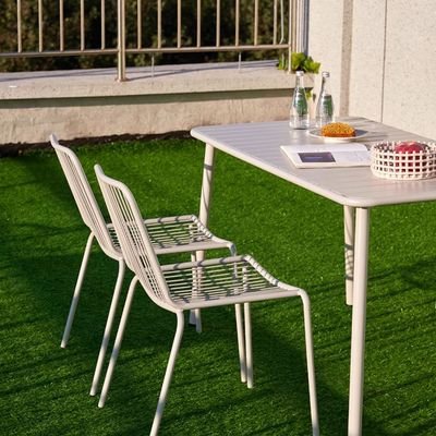 Jeffcoco Furniture Outdoor Metal Table,Water proof,Heat Proof,Balcony Garden BBQ Patio Table(1 PC Grey)