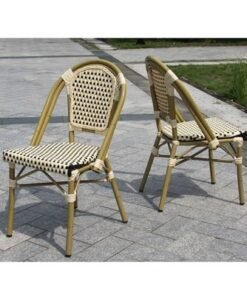 Jeffcoco Furniture bamboo relax chair for bacony,outdoor,coffee shop,restaurant chair,home chair,dining chair,retro style,wedding chair (Brown)