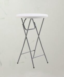 Alternative view of Jeffcoco Furniture Folding Round High Table - Foldable Table,W60cm*H110cm, White - For Home-Kitchen-Garden-Restaurant-Events-Camping-Cocktail-Walking dinner